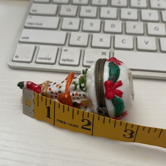 Vintage Midwest Of Cannon Falls Santa Claus In A Chimney Candy Jar Trinket - Picture 5 of 6